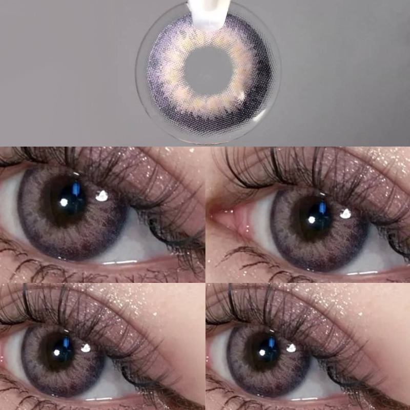 14.2 мм цветные контактные линзы безрецептурный туман черные глаза линзы