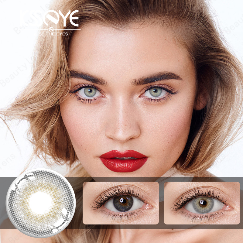 KSSEYE Цветные контактные линзы года Мягкие круглые косметические контактные линзы 14.20 мм