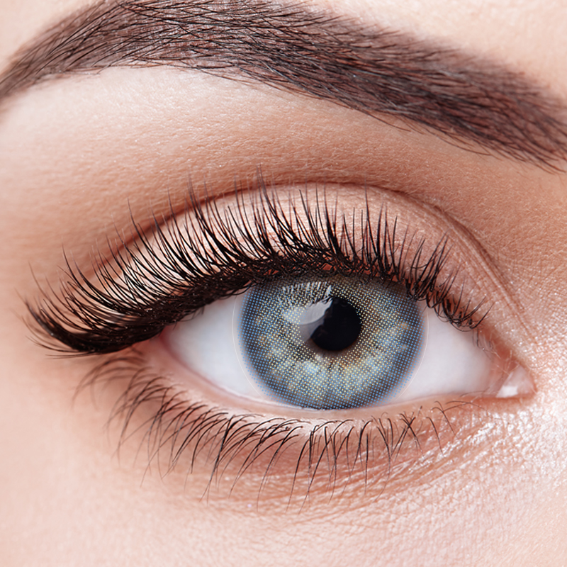 Очень мягкие и естественные черные контактные линзы 4 цвета темные глаза