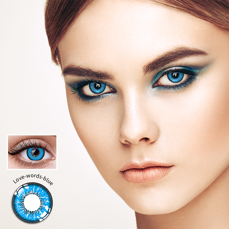 Большие глаза зеленые и мягкие цветные контактные линзы для косметики