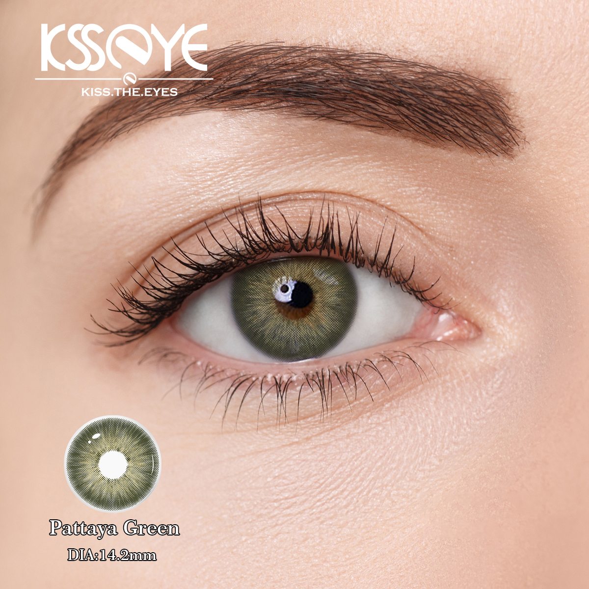 Oem Сине - зеленые контактные линзы Цветные контактные линзы без рецепта 14,2 мм