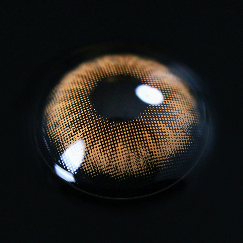 KSSEYE Изменяющие цвет натуральные золотистые коричневые контактные линзы 14,5 мм 1 год