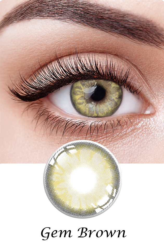 Индивидуальные контактные линзы серого цвета с туманом природного цвета для темных глаз 14,0 мм