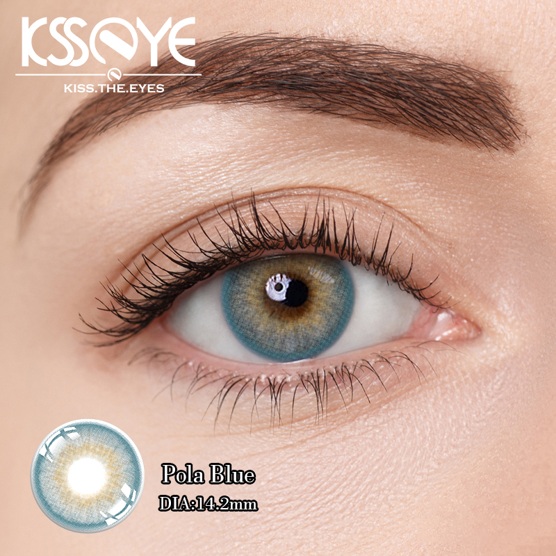 Светящиеся естественные контактные линзы KSSEYE Настоящие цветные контактные линзы 14,2 мм
