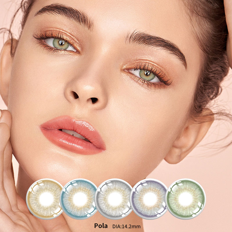 14.2mm Colored hazel Blue Eye Contact Lenses Looking Fresh Circle For Costume